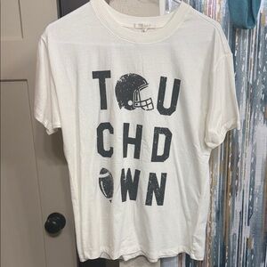 Z Supply White Touchdown Graphic Tee